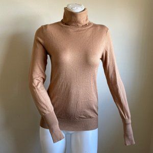 Zara Knit Tan Turtleneck Sweater
